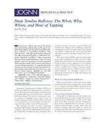 Pdf Deep Tendon Reflexes The What Why Where And How Of