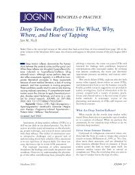 pdf deep tendon reflexes the what why where and how of