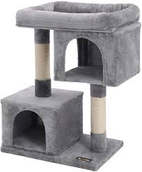 This cat tree comes in. Amazon Com Feandrea Cat Tree For Large Cats Cat Tower 2 Cozy Plush Condos And Sisal Posts Cat House Upct61w Pet Supplies