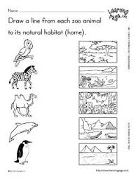 Zoo Animals Natural Habitat Activity Sheets For Kids Animal Habitats Animals