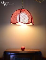 60's vintage hanging lamp for kitchen, breakfast room, sunroom or porch, made of wicker or rattan. How To Rewire A Vintage Swag Lamp Using A Light Kit Ambient Wares