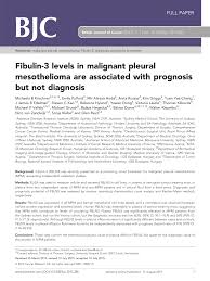 When you are looking for answers to your mesothelioma questions, time is of the essence. Pdf Fibulin 3 Levels In Malignant Pleural Mesothelioma Are Associated With Prognosis But Not Diagnosis