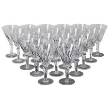 It has a wonderful etched glass design and even the stem each piece is in excellent vintage condition with no nips, chips or cracks and only minor wear. Waterford Sheila Cut Crystal Water Goblets Wine Glasses Stemmed Vintage At 1stdibs