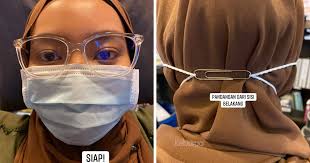Pastikan anda pakai mask muka yang tidak menganggu pernafasan anda. Begini Cara Pakai Ear Loop Mask Untuk Wanita Bertudung Mudah Kreatif Keluarga