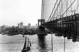 Média související s rokem 1899. Brooklyn Bridge 1899 Nyc Urbanism