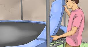 While looking for ideas… i found this page. How To Set Up A Trampoline 14 Steps With Pictures Wikihow