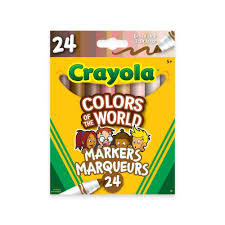 Includes 24 art markers in flesh tones and other portrait colors. Crayola Colors Of The World Skin Tone Broad Line Markers 24 Count Staples Ca