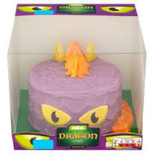 You add borders and a message before printing a receipt, selecting a cake and taking both to the bakery where the unique design will be printed and placed on an iced cake. Asda Dragon Cake Asda Groceries Online Food Shopping Dragon Cake Party Cakes