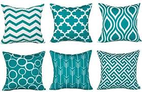 Play with different shapes, sizes and colors and also make interesting combinations of textures and. Amazon Com Top Finel 100 Durable Canvas Square Decorative Throw Pillows Cushion Covers Pillowcases For Sofa Set Of 6 18 18 Inch Turquoise Home Kitchen