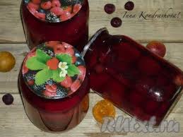 компот из вишни на зиму рецепты на 3 литровую банку Kompot Iz Vishni I Abrikosov Na Zimu Recept Zima I Recepty