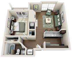 Normally a one room plus separate bathroom, sometimes with a very small, separate kitchen. The Springs One Bedroom Apartments The Springs
