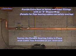 Circuit length 250 ft., voltage 120, 3 watts per foot @ 40f, 0.025 amps per foot @ 40f, for use with water pipe system, plastic or metal pipes up to. Self Regulating Heating Cable For Pipes Installation Prevent Frozen Pipes With Paladin For Pipe Youtube
