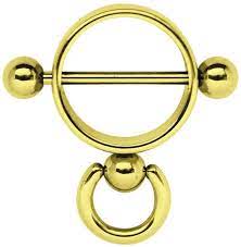 brustpiercing brustwarzenpiercing ring der o in gold