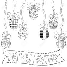 5 fantasy horse coloring pages liebst du pferde? Happy Easter Banner Zentangle Eggs With Decorative Ornamental Royalty Free Cliparts Vectors And Stock Illustration Image 69992701