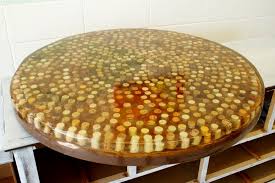 Kristen F Davis Designs Handmade Resin Wine Cork Table Cork Table Wine Cork Table Wine Cork