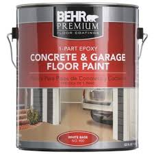 Behr Premium 1 Gal White 1 Part Epoxy Concrete And Garage Floor Paint 90001 The Home Depot Garage Floor Paint Painted Floors Garage Floor