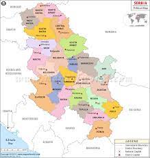 Serbia's second city, novi sad, a cultural and educational center, lies upstream on the danube. Political Map Of Serbia Serbia Municipalities Map