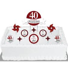 Diamond wedding anniversary cake wedding anniversary photos year anniversary gifts anniversary parties anniversary cakes 25 anniversary cake 25th wedding anniversary anniversary ideas parents anniversary fondant cakes cupcake cakes food cakes tree stump. We Still Do 40th Wedding Anniversary Anniversary Party Cake Decorating Kit Happy Anniversary Cake Topper Set 11 Pieces Walmart Com Walmart Com