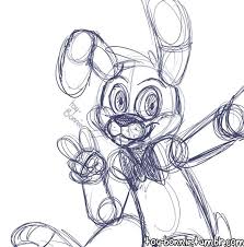 Printable fnaf toy bonnie generation 5 coloring page. Sketch By Toy Bonnie Fnaf Drawings Fnaf Art Fnaf Coloring Pages