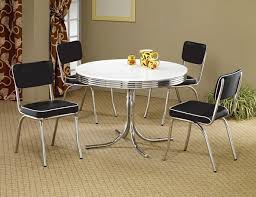 diner round white top dining table