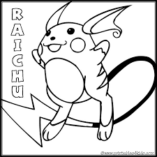 Raichu is ready to fight coloring page. Pokemon Raichu Coloring Page Printables For Kids Free Word Search Puzzles Coloring Pages And Other Activities