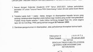 Report yourself the first day of work. Pengumuman Lapor Diri Taruna Pasca Pkn Gel Ii Tahun Akademik 2020 2021 Stip Jakarta