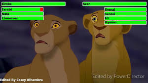 But it would probably be relatively close; The Lion King 1994 Final Battle With Healthbars 1 2 Youtube