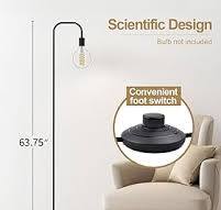 Oneach 63.75" Industrial LED Floor Lamp for Living Room Bedroom Reading  Office Metal Minimalist Standing Lamp Tall Pole Lamps Office Black(Bulb not  ...