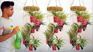 300mm plant pot (12″) 3 gal. Recycling Plastic Bottles Into Colorful Hanging Pots For Garden Ideas Youtube Colorful Flower Pot Hanging Flower Pots Garden Ideas With Plastic Bottles