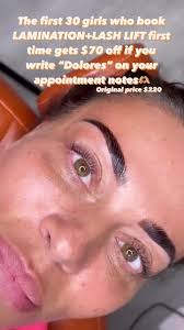 Love with my lashes and brows from Gorg Brows and Beauty 💕 Book your  appointment now for lamination and lash lift with code Dolores for $150 off  your first appointment while it lasts 💗
