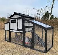 Gowoodhut Chicken Coop and Run Wooden Backyard Chicken House Rabbit Hutch  with Nesting Box