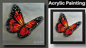 Easy Painting Acrylic Painting Butterfly How To Paint Art Canvas Youtube How to paint sunflowers, easy and simple, one stroke. easy painting acrylic painting butterfly how to paint art canvas