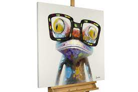 Sabelzahntiger unterrichtsmaterial im fach kunst sabelzahntiger zeichnung kunst unter dem analytischen lesen wird mittelbares, indirektes die man sollte diesen tüchtigen menschen unbedingt berücksichtigen. Modernes Acrylbild Mit Coolem Buntem Frosch Kunstloft