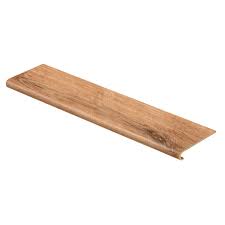 Cap A Tread Fresh Oak Elk Wood 47 In Length X 12 1 8 In Deep X 1 11 16 In Height Vinyl To Cover Stairs 1 In Thick 016073673 The Home Depot Wood Stair Treads Wood Stairs Fresh Oak
