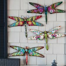 Boho Dragonfly Garden Plaque 4 Piece Wall Decor Set Dragonfly Wall Art Dragonfly Outdoor Decor Dragon Fly Craft