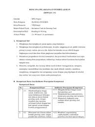 Soal terdiri dari 50 nomor pilihan ganda, dilengkapi kunci jawaban dan dapat didownload secara gratis dalam bentuk file pdf. Rpp Bhs Inggris Kelas 8 Kd 3 6