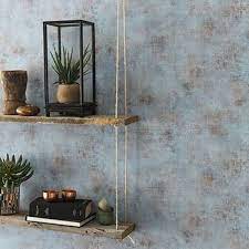 industrieel behang vintage blauw caselio telas behang woonkamer woonkamer behang slaapkamer behang