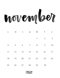 November 2016 Calendar Calligraphy Calendar December Calligraphy Calendar