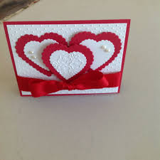 See more ideas about valentines cards, cards, valentine day cards. Valentine Card Hearts Ribbon Embossed Paper In Red White Stampin Up Valentine Cards Valentines Day Cards Handmade Valentine Cards Handmade