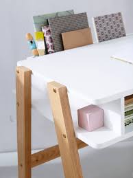 87,9 x 98,3 x 55 cm (h x b x t) höhe unter der arbeitsplatte: Vertbaudet Schreibtisch Architekt Mini In Weiss Natur
