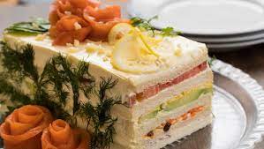 おもてなしに プロがコツを教える野菜サンドイッチケーキレシピ サンドイッチケーキ レシピ サンドイッチ