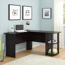 Work (45) live (11) sleep (6) accessorise (1) living (1)finish. New L Shaped Corner Computer Office Desk Furniture Black Brown Ebay