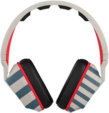 Amazon Com Skullcandy Crusher Headphones With Mic Stripes Tan Navy One Size Electronics