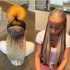 Quick and easy tutorial showing 10 box braid hairstyles that are perfect for work, school and play. 3 Tone Ombre Braiding Hair S Mores Cool Braid Hairstyles African Braids Styles African Hair Braiding Styles