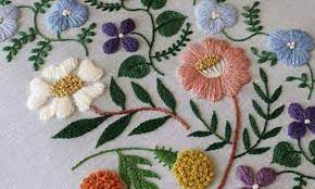An extra hr is all you should acquaint on your own with the various embroidery stitches and some simple flower styles. Some Popular Ways Of Embroidering Flowers On Fabrics Swadesh Official Blog Of Unnati Silks