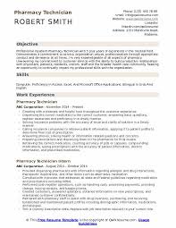 Pharmacy Technician Resume Samples Qwikresume