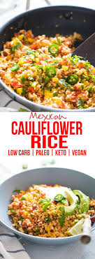 Low Carb Mexican Cauliflower Rice Recipe Vegan Side Dishes Whole Food Recipes Recipes