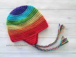 Free Crochet Pattern Easy Earflap Hat Crochet Toddler Hat Easy Crochet Hat Crochet Hats