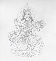 Saraswati Sketch By Coconutpocky On Deviantart Drawings Art Drawings Sketches Art Drawings Sketches Creative