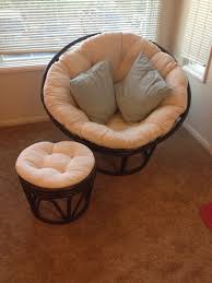 Diy Papasan Chair Found A Light Wood One On Craigslist And Wanted The Color To Be Dark So I Used Rustoleum Stain Spray To Make Papasan Chair Chair Home Decor